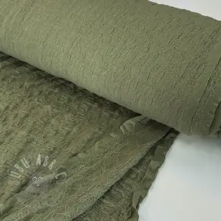 Puuvillakangas SMOGGED EMBROIDERY army green