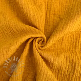 Kaksinkertainen harsokangas/musliini ochre ORGANIC