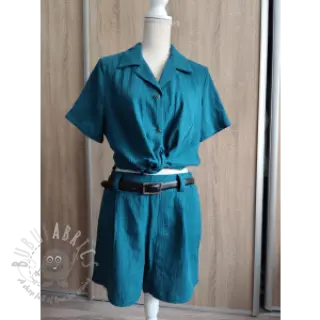 Kaksinkertainen harsokangas/musliini dark cyan