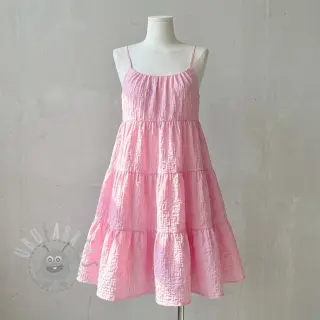 Puuvillakangas SMOGGED EMBROIDERY light pink