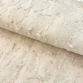 Bavlnená látka s ľanom JACQUARD RUFFLE