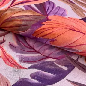Viskoosi pellavalla Painted leaves
