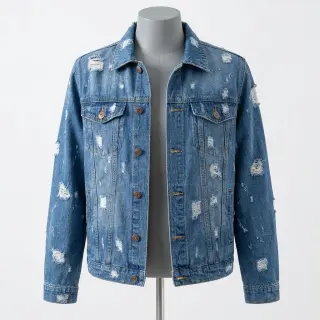 JEANS DENIM 6 OZ Big Holes light blue