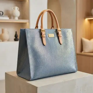 JEANS DENIM Metallic blue gold