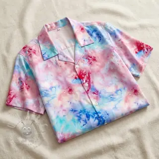 Viskoosi SATIN Blurricio design C