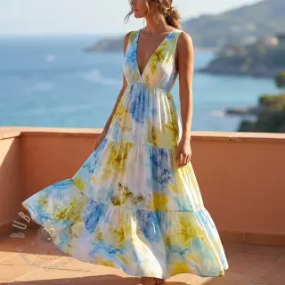 Viskoosi SATIN Blurricio design B