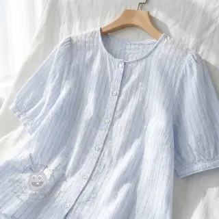 Puuvillakangas EMBROIDERY Flowstripe