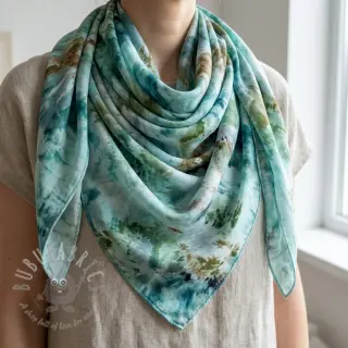 Viskoosi TWILL Messy TIE DYE design A
