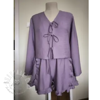 Viskoosi pellavalla BUBBLY lilac