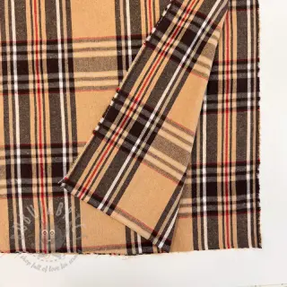 Sisustuskangas Ecossais beige coffee