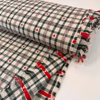 Sisustuskangas jacquard Villars ecru vert