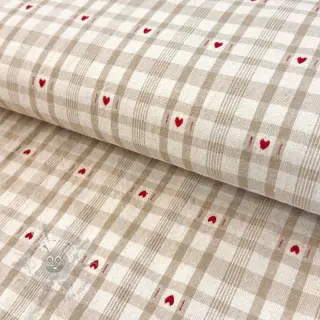 Sisustuskangas jacquard Ollon ficelle rouge