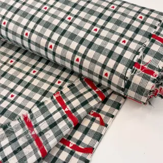 Sisustuskangas jacquard Ollon vert rouge