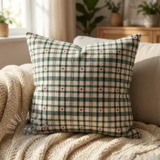 Sisustuskangas jacquard Ollon vert rouge