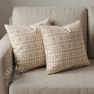 Sisustuskangas jacquard Ollon ficelle rouge