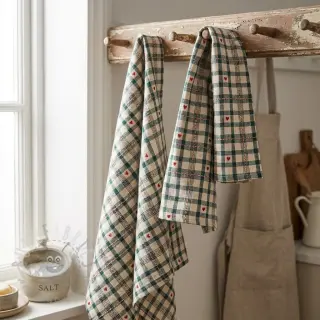 Sisustuskangas jacquard Villars ecru vert