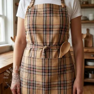 Sisustuskangas Ecossais beige coffee