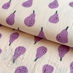 Dvojitá gázovina/mušelín Pears lavender by JENNIFER BOURON ORGANIC