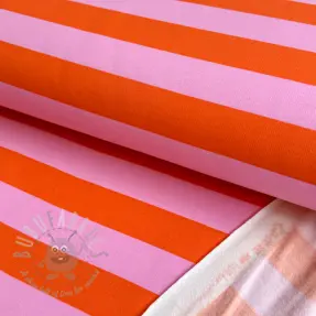 Harjattu collegekangas SOFT Stripes orange