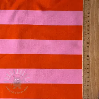 Harjattu collegekangas SOFT Stripes orange