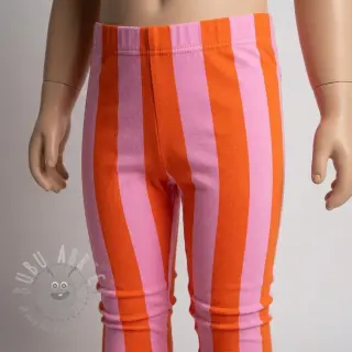 Harjattu collegekangas SOFT Stripes orange