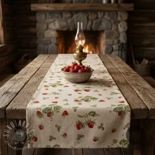 Sisustuskangas Linenlook Wild strawberries