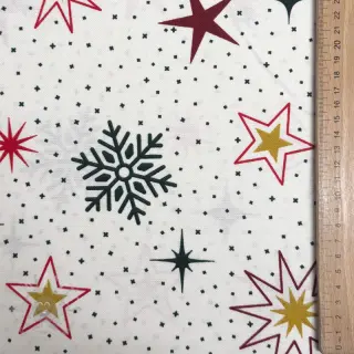 Sisustuskangas premium Magic star red gold