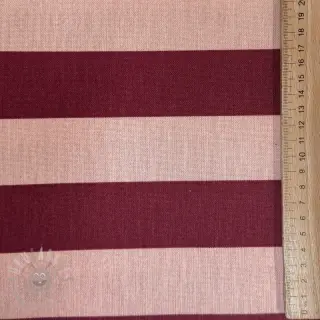Sisustuskangas premium Joyful basic stripe wine