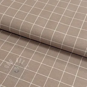 Sisustuskangas premium Perfect grid lines taupe