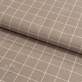 Sisustuskangas premium Perfect grid lines taupe