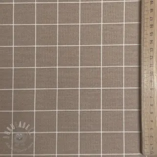 Sisustuskangas premium Perfect grid lines taupe