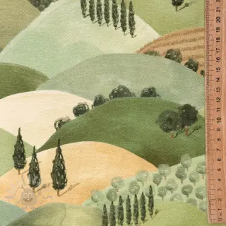 Sisustuskangas premium Tree hill scene digital print