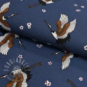Sisustuskangas premium Crane blossom sky