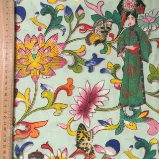 Sisustuskangas premium Lotus bloom lady digital print