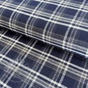 Puuvillakangas FLANEL YARN DYED BRUSHED CHECK design D