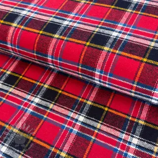 Puuvillakangas FLANEL YARN DYED BRUSHED CHECK design E