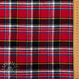 Puuvillakangas FLANEL YARN DYED BRUSHED CHECK design E