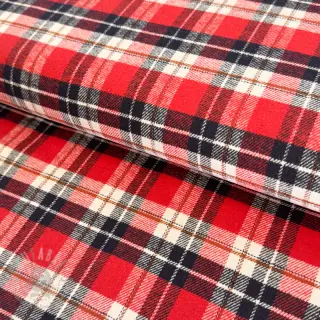 Puuvillakangas FLANEL YARN DYED BRUSHED CHECK design I