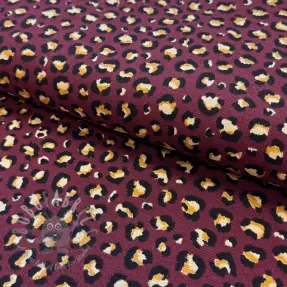 Sisustuskangas premium Leopard animal small wine