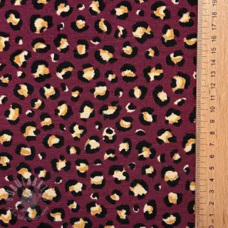 Sisustuskangas premium Leopard animal small wine