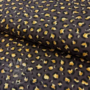 Sisustuskangas premium Leopard animal small dark brown