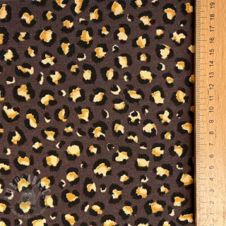 Sisustuskangas premium Leopard animal small dark brown