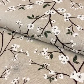 Sisustuskangas Linenlook Pure blossom branch