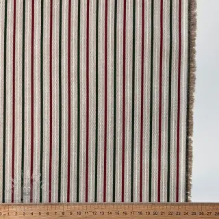 Sisustuskangas Linenlook Little Xmas stripe