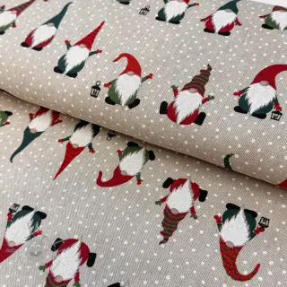 Sisustuskangas Linenlook Jolly tomte