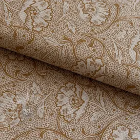 Sisustuskangas Linenlook Bloomy art craft yellow