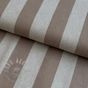 Sisustuskangas Linenlook Joyful basic stripe taupe