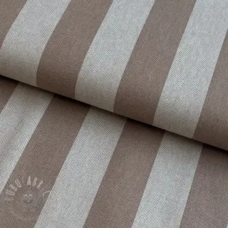 Sisustuskangas Linenlook Joyful basic stripe taupe