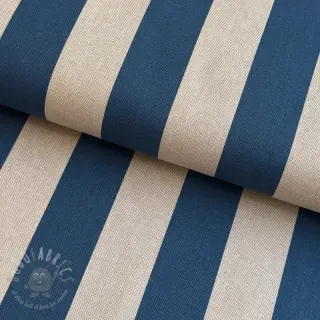 Sisustuskangas Linenlook Joyful basic stripe denim