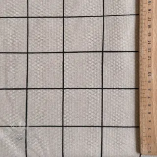 Sisustuskangas Linenlook Freehand grid lines